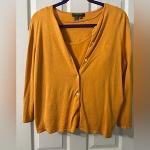 Lauren Ralph Lauren Orange and Purple Top